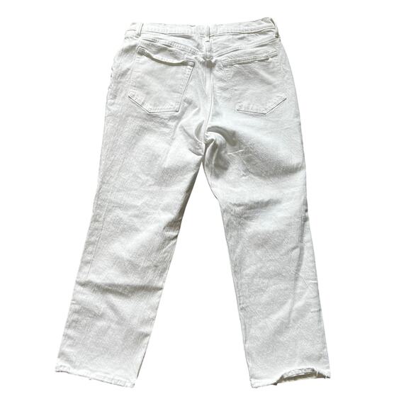 Abercrombie & Fitch The 90's Straight Ultra High Rise Jeans White 16 Short - Picture 4 of 10